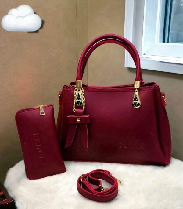 Stylish Girl's Hand Bag Set - 2 Pcs - Image 8