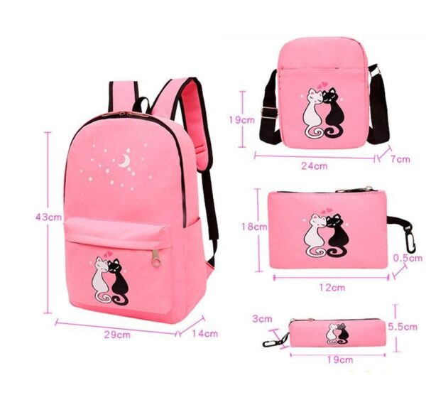 Girl's Canvas Backpack Set - Image 3