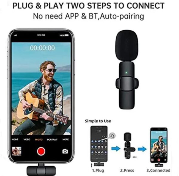 K8 Wireless 3 in 1 Noise Reduction Microphone - Image 5