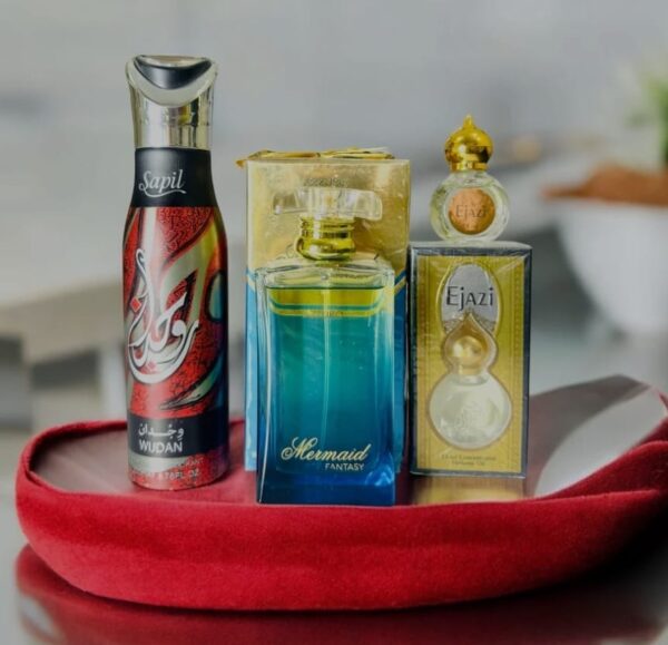 Azzuro Perfume & Ejazi Attar with Sapil Body Spray