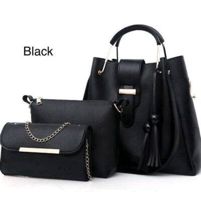 Women’s Rexine Plain Hand Bag Set